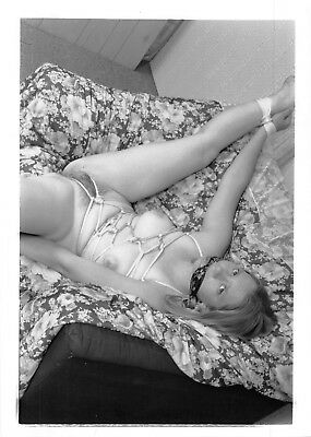 Adult Photo 1990s B&W 5x7 Bondage Beautiful Dirty Blonde Bound & Dominated 19yc