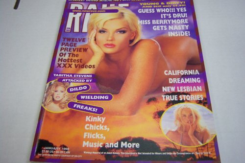 Rave Busty Adult Magazine "Cover, Miss Berrymore Gets Nasty Inside!" January 1998