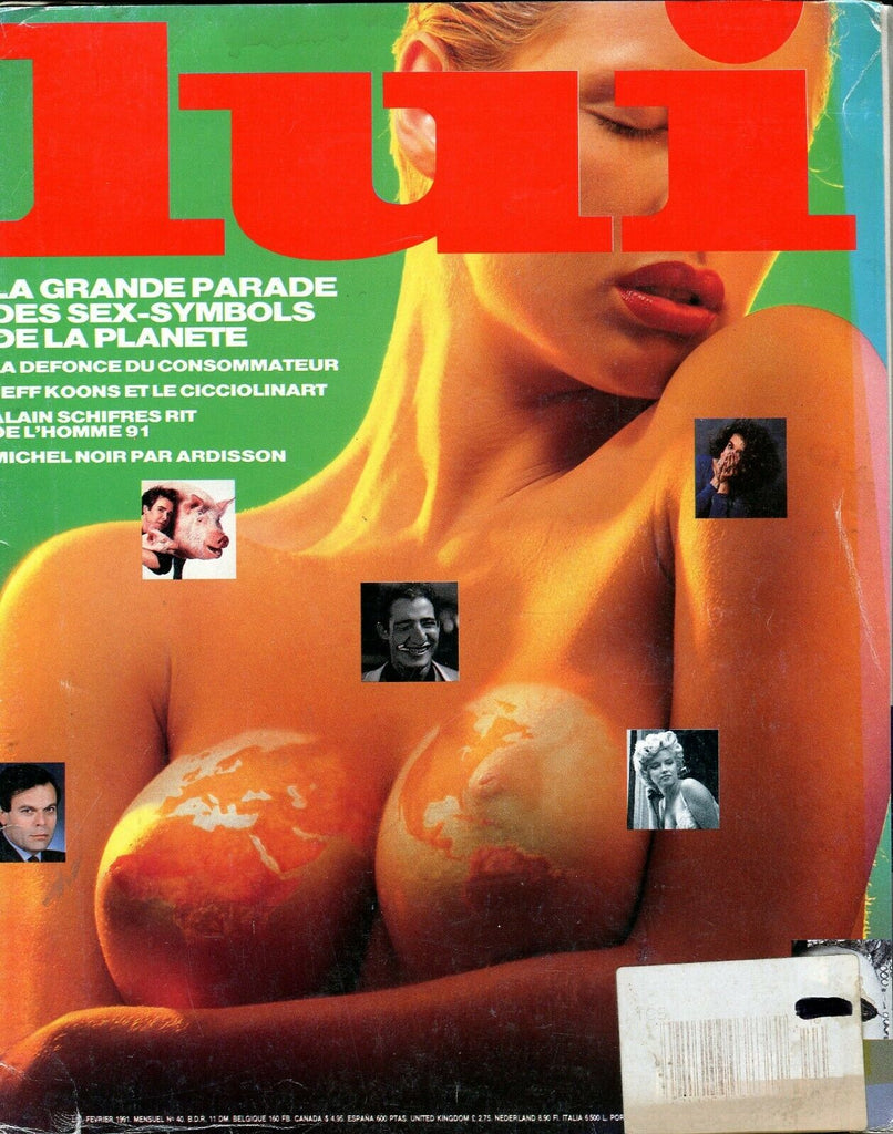 Lui French Magazine Claudia Schiffer/ Cindy Crawford #40 1991 052819lm-ep2