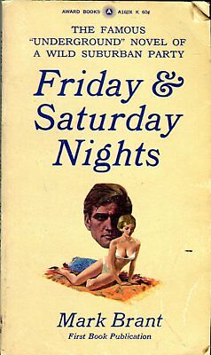 Friday & Saturday Nights Adult Novel by Mark Brant 1965 041914lm-epa