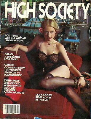 High Society Magazine Rod Stewart / Lady Godiva January 1979 072414lm-epa