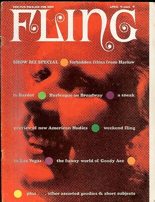 Fling Magazine Jean Harlow/Honey Humphrey April 1965 063018lm-ep - Used