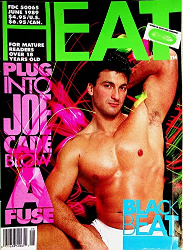 Heat Gay Men's Magazine Cover Guy Joe Cade June 1989