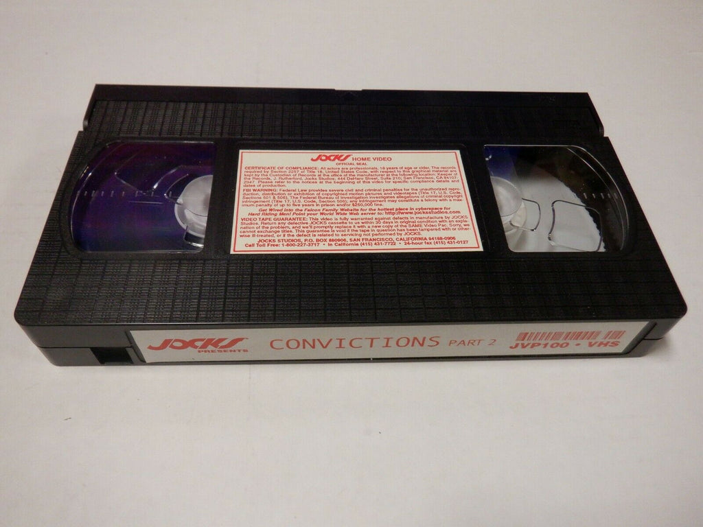 Convictions Part 2 Addison Scott, Anthony Lafont Jocks Gay Male VHS 082020AMP2