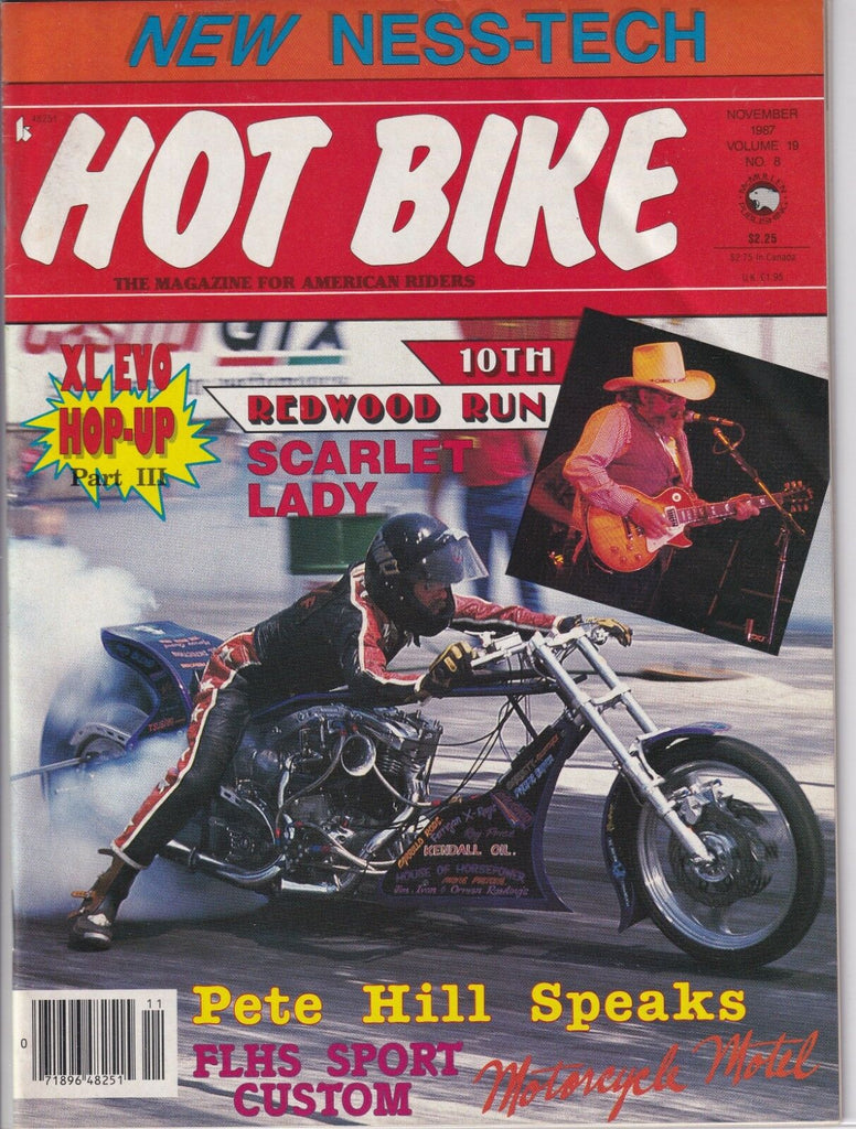 Hot Bike Magazine Scarlet Lady Pete Hill November 1987 012919REP