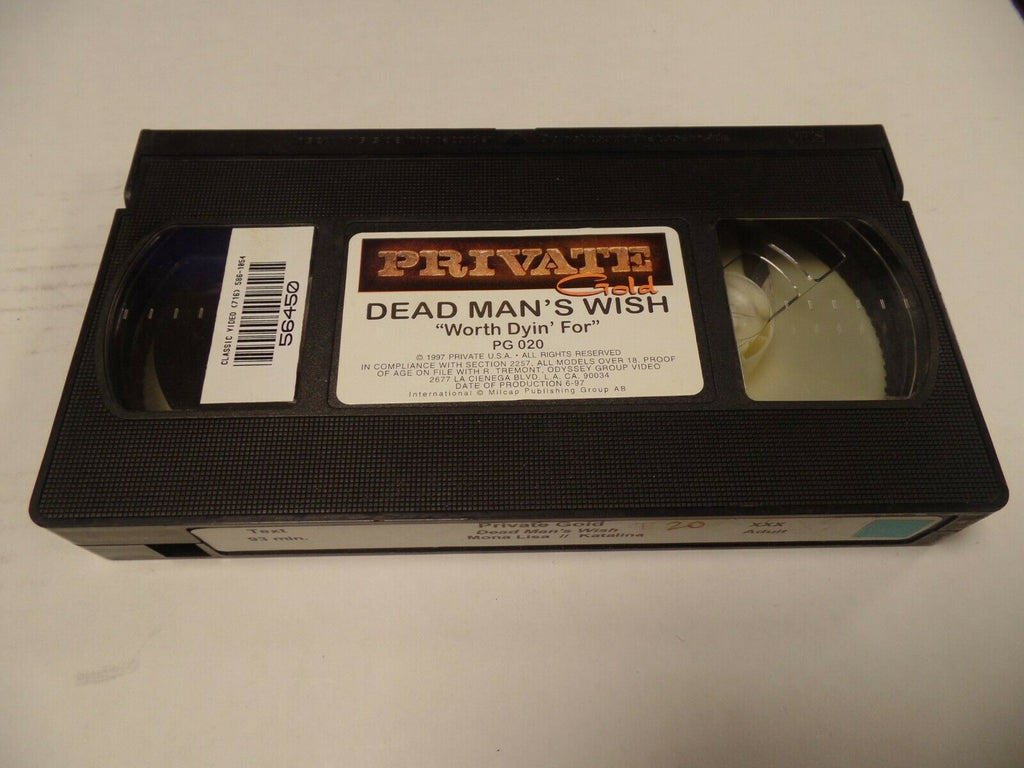 Dead Man's Wish #20 Worth Dyin For Mona Lisa 93mins Adult VHS 030119AMP2
