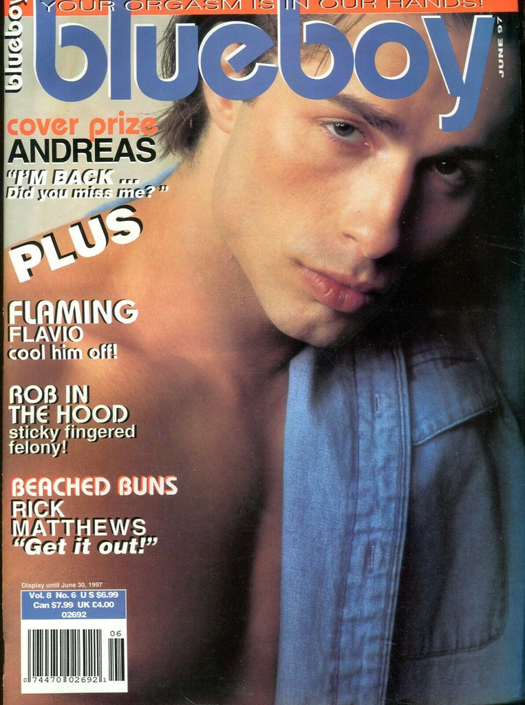 Blueboy Gay Magazine Cover Guy Andreas June 1997 101619lm-ep
