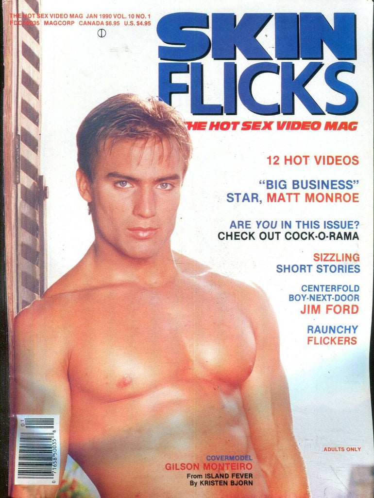 Skin Flicks Gay Magazine Gilson Monteiro January 1990 Magcorp 120518lm-ep