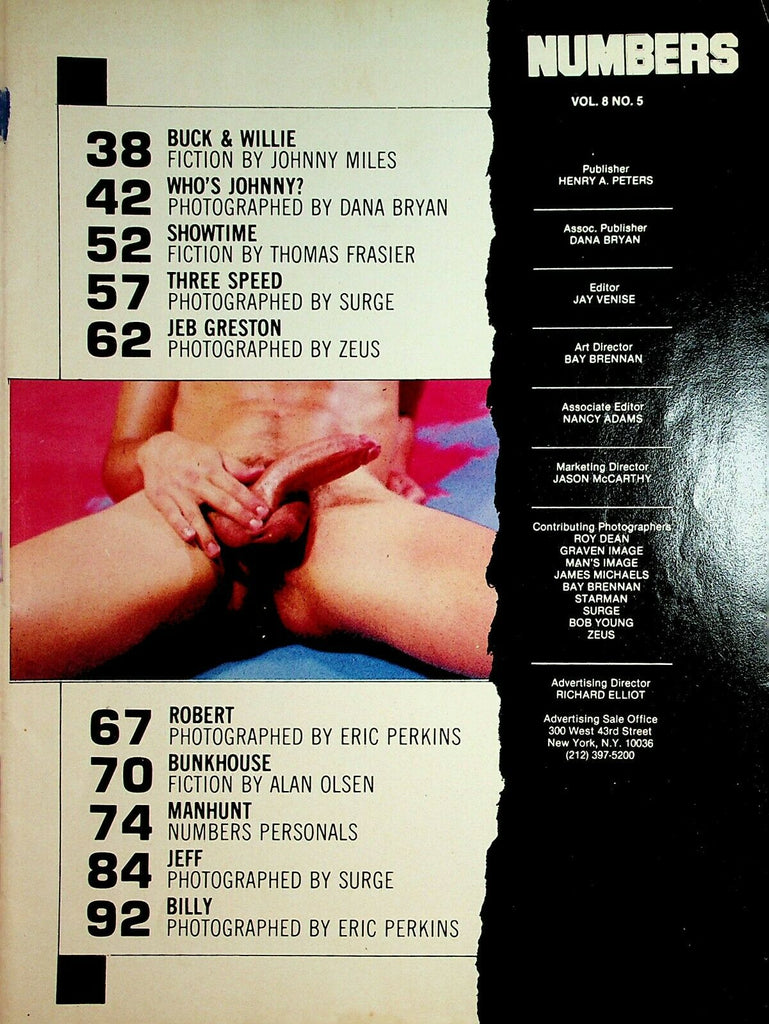Numbers Gay Magazine vol.8 #5 1980's Readers Copy 062320lm-ep