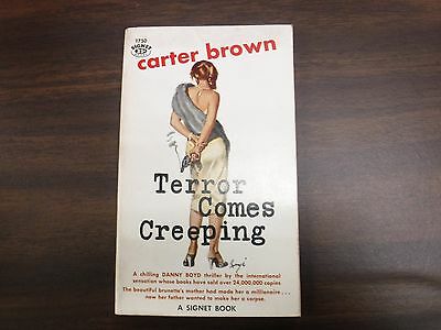 Terror comes Creeping by Carter Brown Adult Novel Signet Book 1750 092915tjp