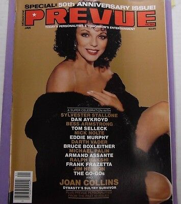 Prevue Magazine Joan Collins January 1983 50th Anniversary 110312lm-epa
