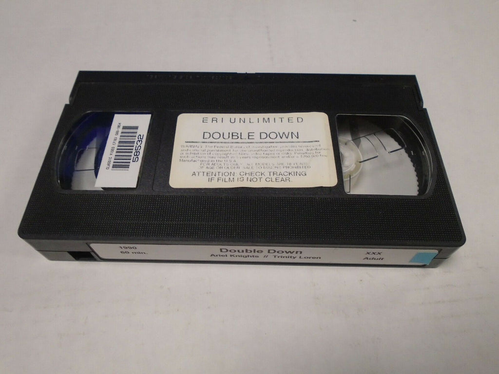 Double Down Ariel Knights Trinity Loren 1990 60mins Adult VHS 031219AMP2