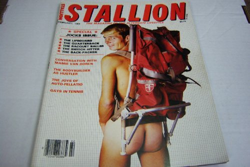 Stallion Gay Adult Magazine "Jocks Issue: The Lifeguard, Quarterback, Switch Hitter" February 1984