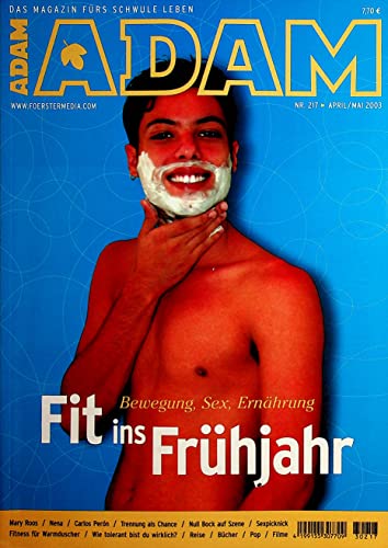 Adam German International Gay Men's Magazine Cover Guy Alexandre #217 April 2003