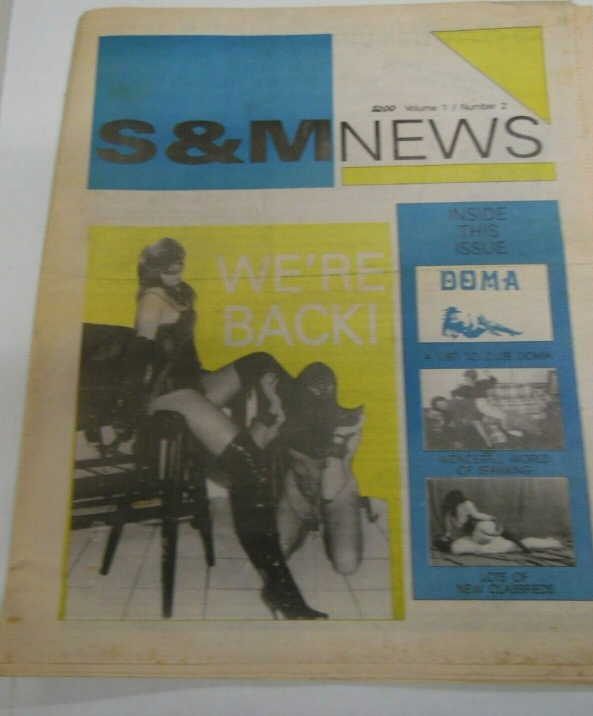 S & M News Newspaper Wonderful World Of Spanking vol.1 #2 1991 122119lm-ep