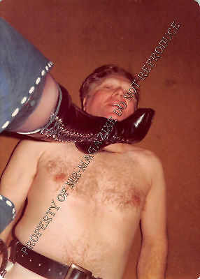 Adult 1970s Photo 3.5x5 Foot Fetish Man Stepped on High Heels Dominatrix 161HS