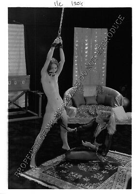Adult Vintage B&W Photo 5x7 HOM Bondage Sexy Lesbian Bound & Dominated 182HZ