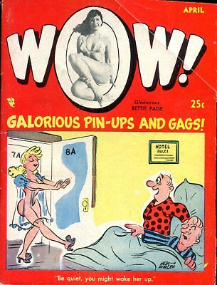 Wow! Digest Galorious Pin-Ups And Gags! Bettie Page April 1956 091118lm-ep