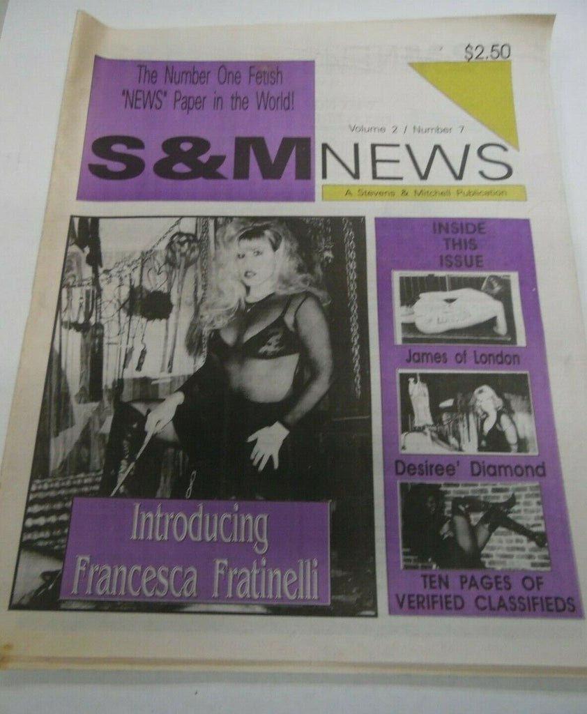 S & M News Newspaper Francesca Fratinelli vol.2 #7 1994 121719lm-ep
