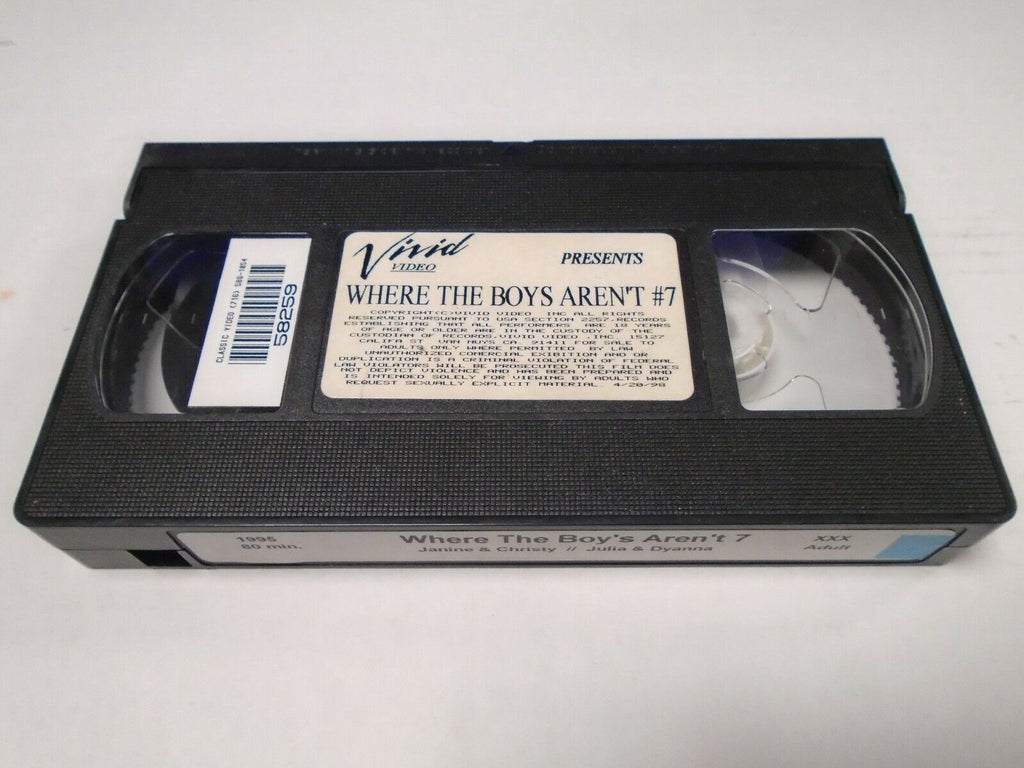 Where the Boys Aren't 7 Janine Christy 1995 Vivid 80min Adult VHS 022719AMP3