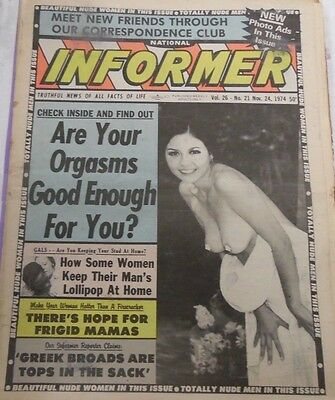 Informer Adult Newspaper Orgasms Good Enough? November 24, 1974 011213lm-epa