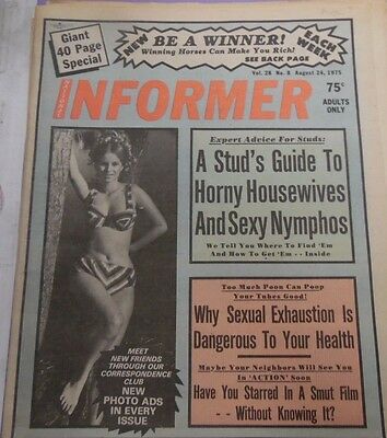 Informer Adult Newspaper Guide To Sexy Nymphos August 24, 1975 011213lm-epa