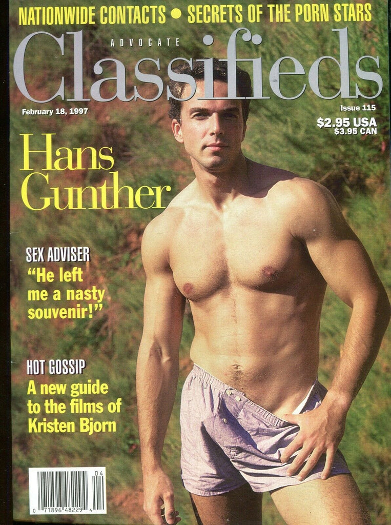 Advocate Classifieds Gay Magazine Hans Gunther February 18, 1997 101619lm-ep