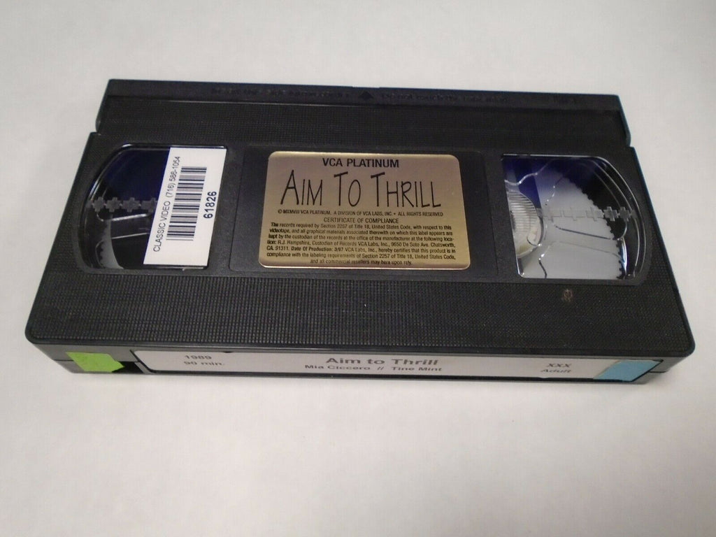Aim to Thrill Mia Ciccero Tine Mint 1989 90mins Adult VHS 061119AMP