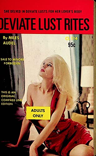Deviate Lust Rites Adult Novel by Miles Audel 1965