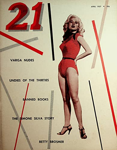 21 Men's Magazine Covergirl Betty Brosmer/Vargas Nudes April 1957