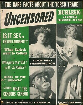 Uncensored Vintage Magazine Lili St.Cyr/ Eddie Cantor August 1954 090618lm-ep