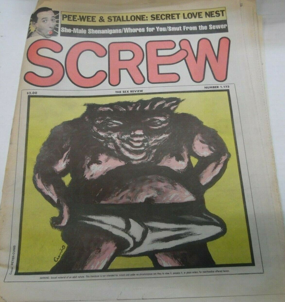 Screw Newspaper Pee-Wee & Stallone #1173 August 26, 1991 013020lm-ep