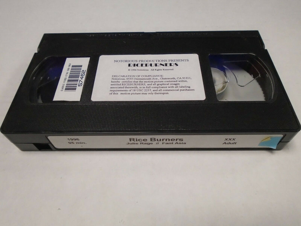 Riceburners Julie Rage Fant Asia 1996 95mins Adult VHS 032719AMP2