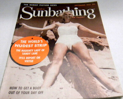 Sunbathing Nudist Adult Magazine September 1955 120113lm-ep