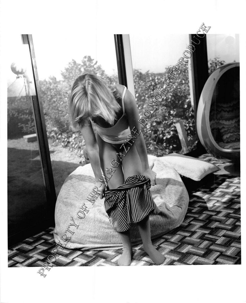 Adult B&W Photo 8x10 Sexy Blonde Taking Clothes Off Strip Tease Nude 100FR