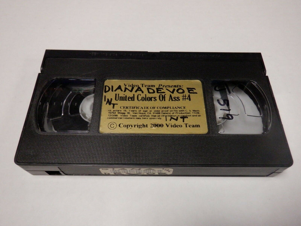 United Colors of Ass #4 2000 Video Team Diana DeVoe Adult VHS 123019AMP2