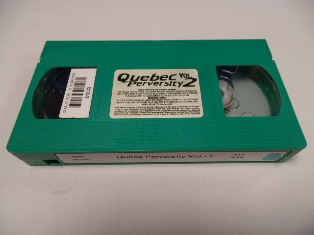 Quebec Perversity Vol 2 1996 90mins Adult VHS 030119AMP