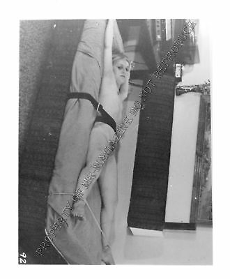 Adult Photo Vintage B&W 4x5 Bondage Beautiful Blonde Bound Dominated 334XU