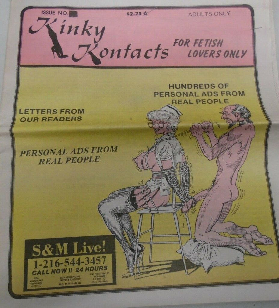 Kinky Kontacts Newspaper For Fetish Lovers #70 1990's 013119lm-ep