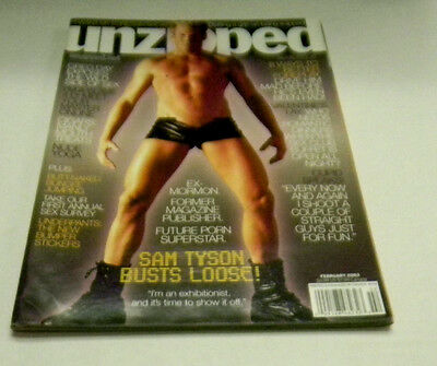 Unzipped Gay Adult Magazine Sam Tyson February 2003 nm 041114lm-ep