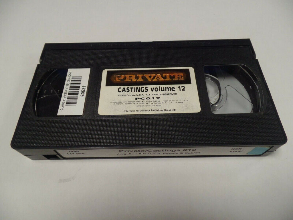 Private Castings Vol 12 Angelica Erika 1998 143mins Adult VHS 030119AMP