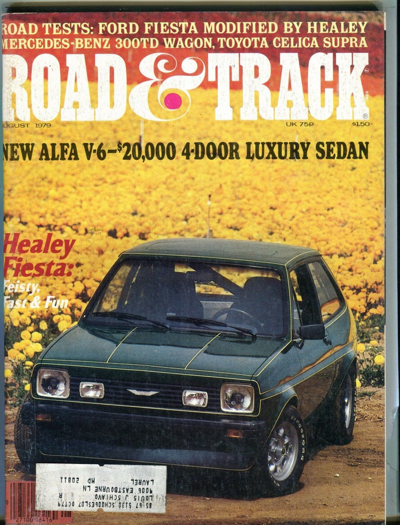 Road & Track Magazine August 1979 Healey Fiesta VG w/ML 032017nonjhe