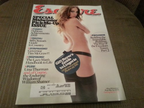 Esquire Magazine February 2006 Erin Wasson Cover Lingerie Issue