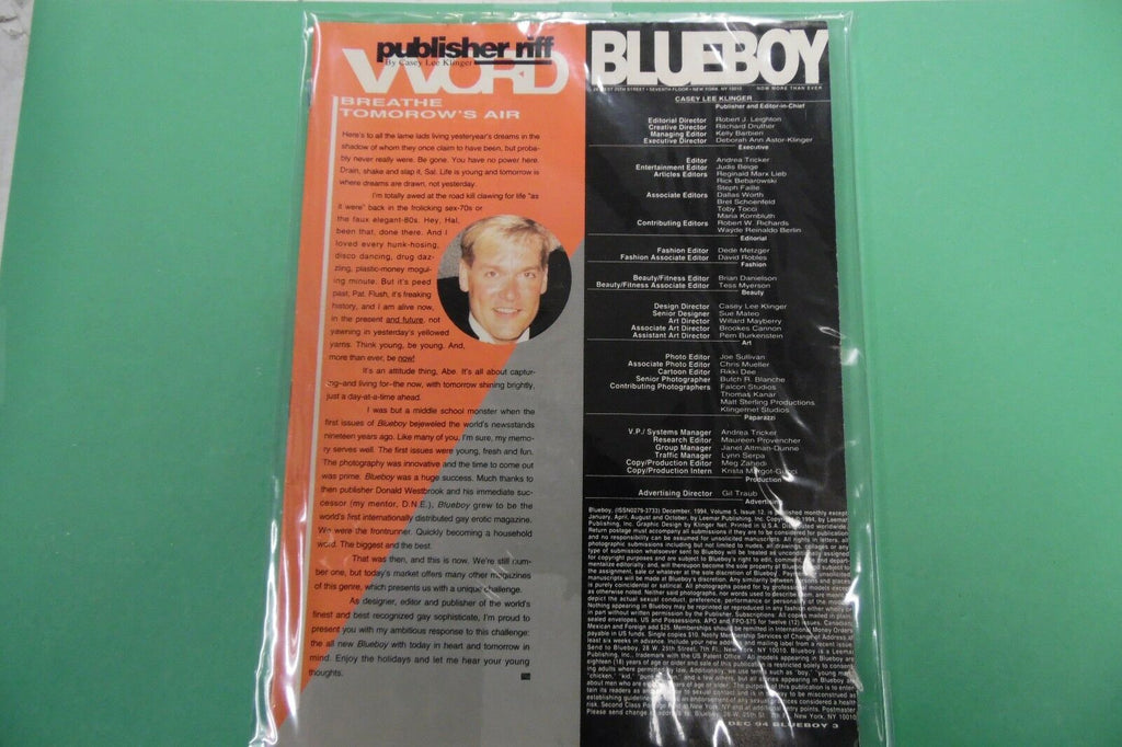 Bluemen Gay Magazine vol.5 December 1994 Readers Copy 113016lm-ep