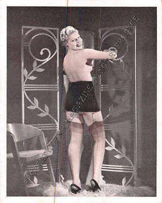 Adult Vintage B&W Photo 3.5x4 Sexy Pin Up Model Undressing Strip Tease 251HP
