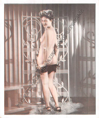 Adult Vintage B&W Photo 3.5x4 Sexy Pin Up Model Undressing Strip Tease 231HP
