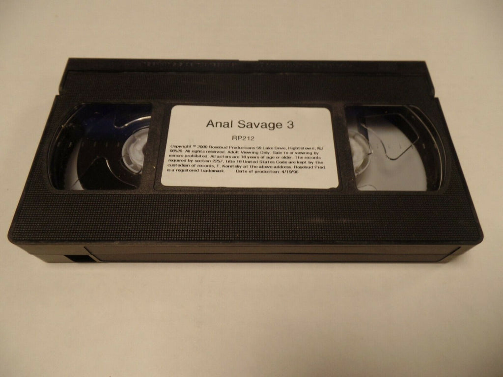 Anal Savage 3 2000 Rosebud Prod 1996 Adult VHS 052119AMP
