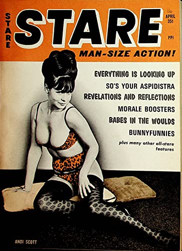 Stare Adult Vintage Magazine Covergirl Andi Scott April 1966