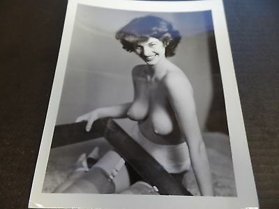 Amateur 1940s Original B&W 18+ Erotic Nude Woman in Lingerie w/ Art Frame Pose3