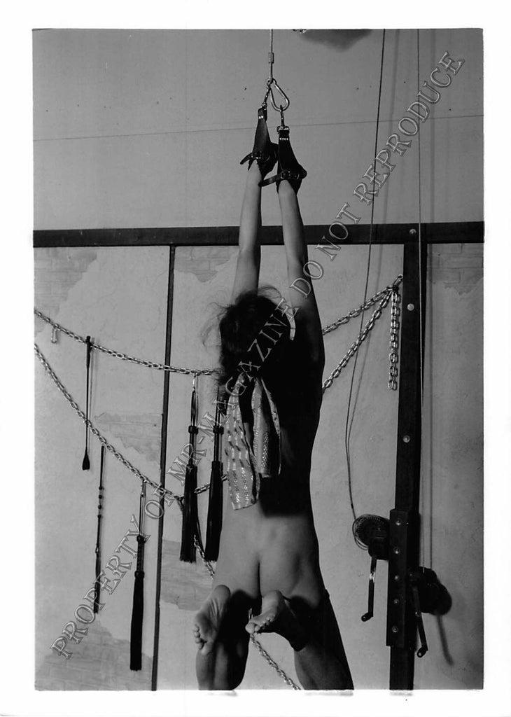 Adult Photo 1990s B&W 5x7 Bondage Oriental Asian Tied & Suspended by Hands 177DJ